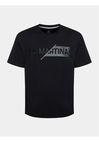 La Martina T-Shirt Wakely WMR312 JS324 Czarny Regular Fit. Kolor: czarny. Materiał: bawełna #1