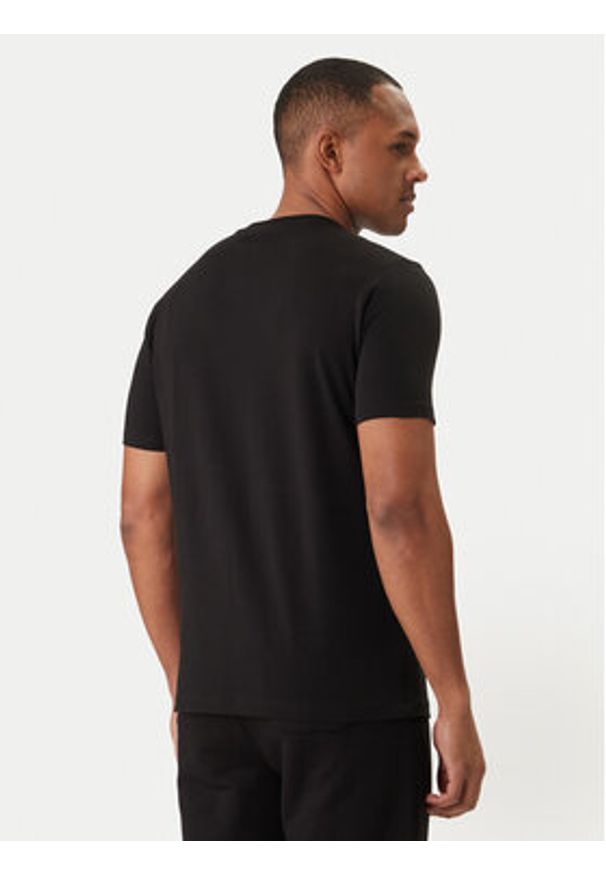 Karl Lagerfeld - KARL LAGERFELD T-Shirt 755780 500235 Czarny Regular Fit. Typ kołnierza: dekolt w karo. Kolor: czarny. Materiał: bawełna