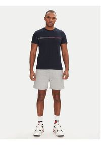 Tommy Jeans T-Shirt Entry Graphic DM0DM20779 Granatowy Slim Fit. Kolor: niebieski. Materiał: bawełna