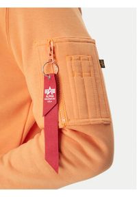Alpha Industries Bluza Puff Print 146338 Pomarańczowy Regular Fit. Kolor: pomarańczowy. Materiał: bawełna. Wzór: nadruk #2