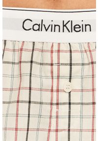 Calvin Klein Underwear - Szorty piżamowe. Kolor: biały. Materiał: bawełna, materiał, elastan, tkanina, nylon, poliester. Wzór: gładki #3