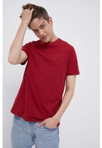 Lee Cooper - T-shirt bawełniany. Okazja: na co dzień. Kolor: czerwony. Materiał: bawełna. Wzór: gładki. Styl: casual