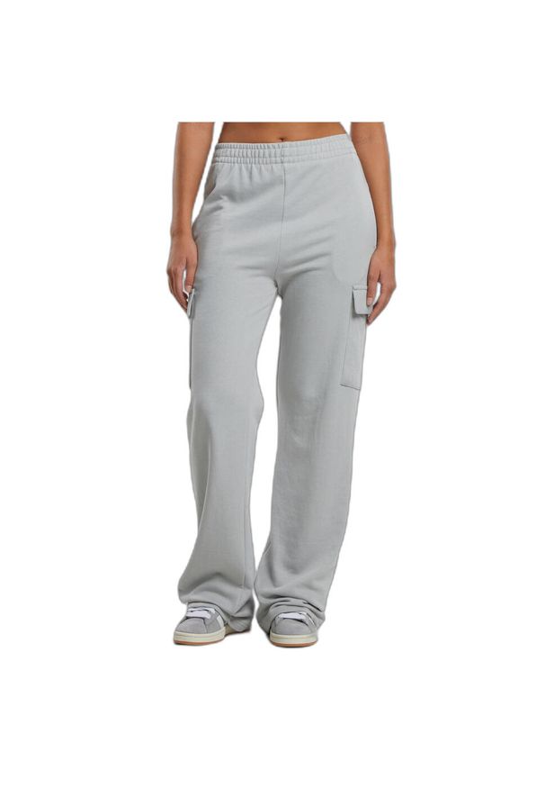 Damskie spodnie dresowe loose fit Urban Classics Light Terry. Kolor: szary. Materiał: dresówka. Długość: długie. Sport: bieganie