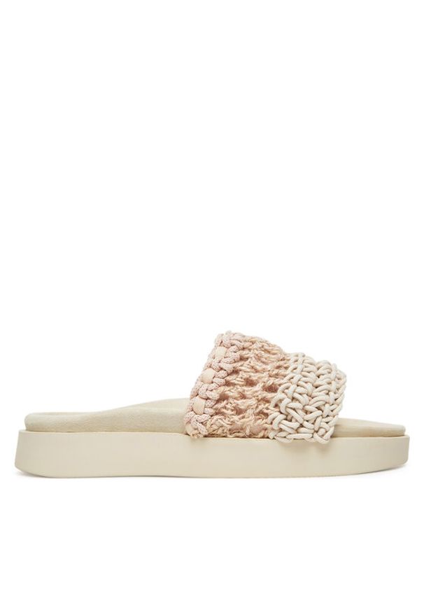 Inuikii Klapki Loose Knitted 70104-110 Beżowy. Kolor: beżowy. Materiał: materiał