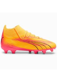 Buty piłkarskie dla dzieci Puma Ultra Pro Fg ag. Kolor: czarny, różowy, wielokolorowy. Materiał: materiał, syntetyk. Szerokość cholewki: normalna. Sport: piłka nożna #1