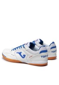 Buty piłkarskie męskie Joma Top Flex 2301 Indoor. Zapięcie: sznurówki. Kolor: biały, wielokolorowy, niebieski. Materiał: guma, materiał, skóra, syntetyk. Szerokość cholewki: normalna. Sport: piłka nożna