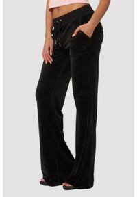 Juicy Couture - JUICY COUTURE Czarne spodnie dresowe damskie Layla Low Rise, Rozmiar XS. Kolor: czarny. Materiał: dresówka