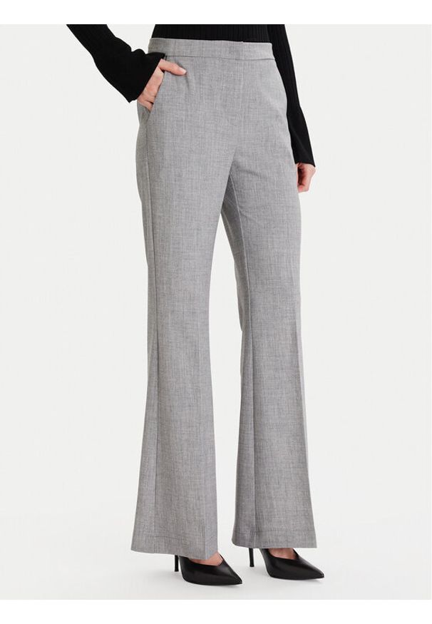 Maryley Spodnie materiałowe MARYLEY-25IB587 Szary Regular Fit. Kolor: szary. Materiał: syntetyk
