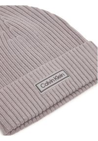 Calvin Klein Czapka Patch Chunky LV04D8053G Szary. Kolor: szary. Materiał: materiał, bawełna #3