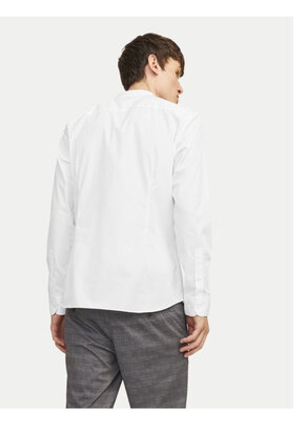Jack & Jones - Jack&Jones Koszula Joe 12205921 Biały Slim Fit. Kolor: biały. Materiał: bawełna, syntetyk