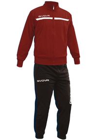 Givova Tuta Full Zip Sportset dla mężczyzn. Kolor: czerwony, wielokolorowy, czarny, brązowy. Materiał: dresówka, polar #2