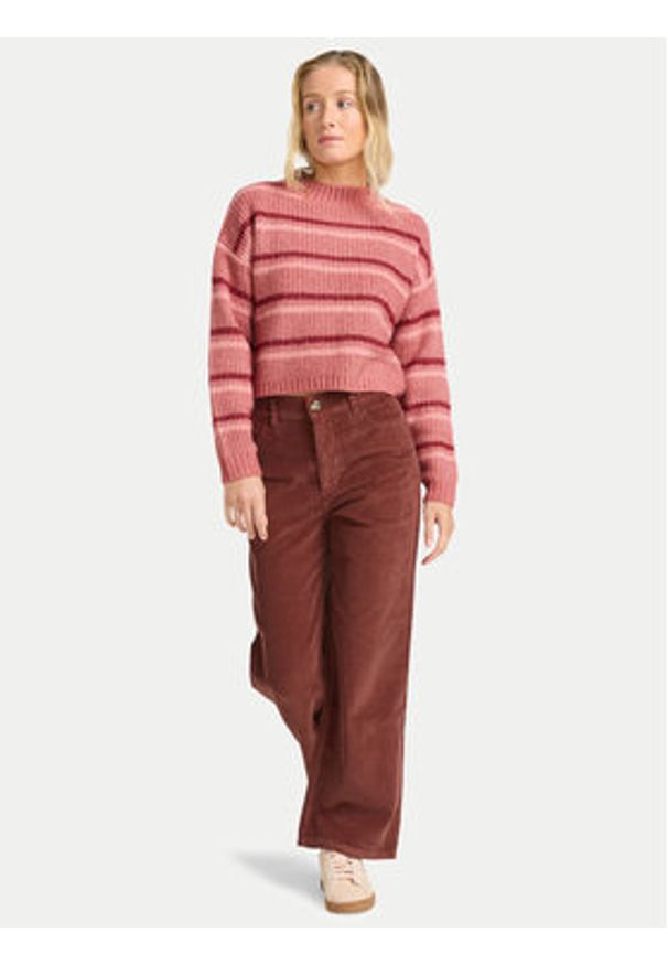 Billabong Spodnie materiałowe Be Free Cord EBJDP03002 Brązowy Wide Leg. Kolor: brązowy. Materiał: bawełna