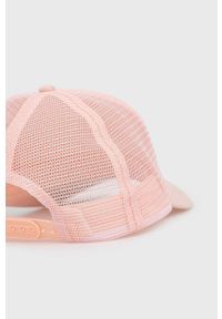 Roxy czapka kolor różowy z nadrukiem. Kolor: różowy. Wzór: nadruk