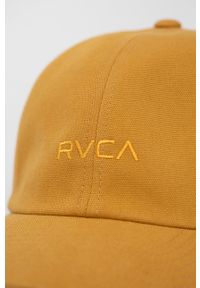 RVCA czapka kolor żółty gładka. Kolor: żółty. Wzór: gładki #2