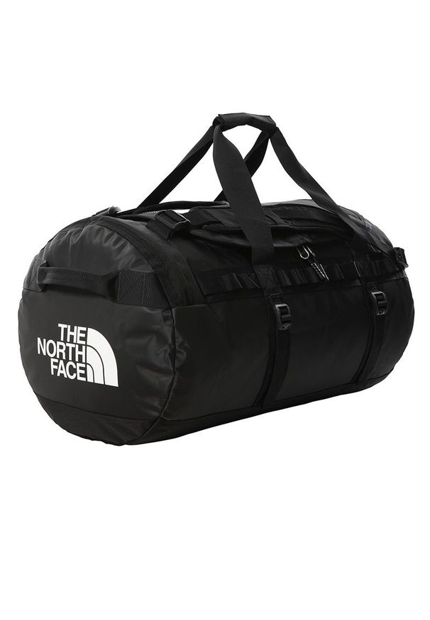 Torba The North Face Base Camp Duffel M 0A52SAKY41 - czarna. Kolor: czarny. Materiał: nylon. Wzór: paski