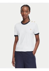 Beverly Hills Polo Club T-Shirt P-SS26W-TS0104 Biały Regular Fit. Typ kołnierza: polo. Kolor: biały. Materiał: bawełna #1