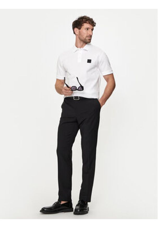 BOSS - Boss Polo Parlay 143 50515596 Biały Regular Fit. Typ kołnierza: polo. Kolor: biały. Materiał: bawełna