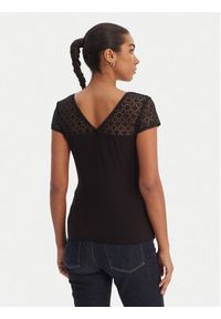 Morgan Bluzka 251-DFLO Czarny Slim Fit. Kolor: czarny. Materiał: wiskoza #2