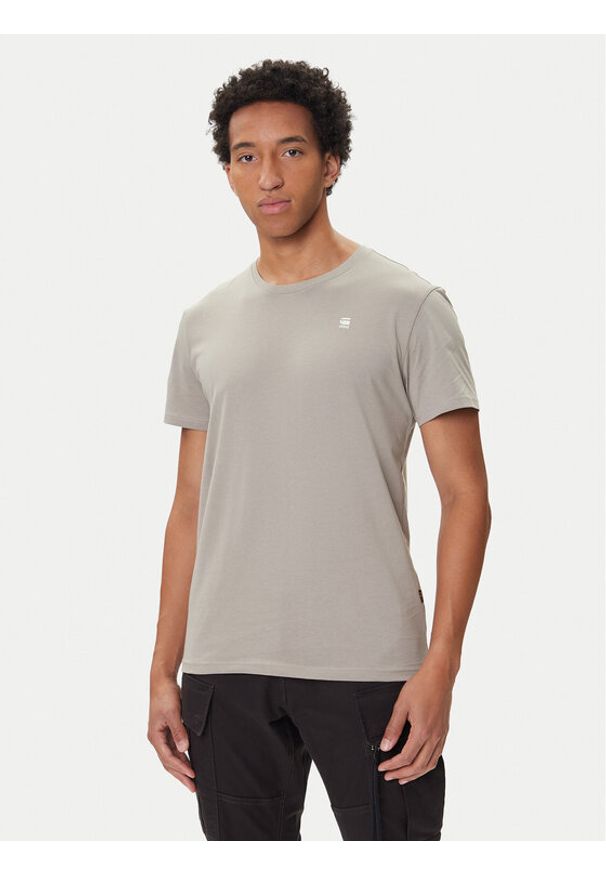G-Star RAW - G-Star Raw T-Shirt Base-S D16411-336 Beżowy Regular Fit. Kolor: beżowy. Materiał: bawełna