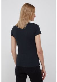 Pepe Jeans T-shirt bawełniany Beatriz kolor czarny. Okazja: na co dzień. Kolor: czarny. Materiał: bawełna. Wzór: nadruk. Styl: casual
