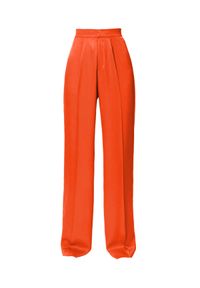 AGGI - Pomarańczowe spodnie Jessie. Stan: podwyższony. Kolor: pomarańczowy. Materiał: jedwab, tkanina #3