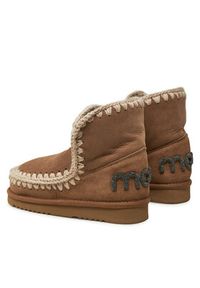 Mou Śniegowce Eskimo 18 Glitter Logo FW101050A Brązowy. Kolor: brązowy. Materiał: skóra #5