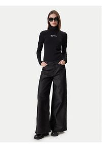 Karl Lagerfeld Jeans Golf A4W17015 Czarny Slim Fit. Typ kołnierza: golf. Kolor: czarny. Materiał: wiskoza #5