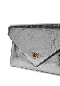 Pinko - PINKO Torebka Flat Purse Mini AI 25-26 PCPL 105347 A2OT Srebrny. Kolor: srebrny. Materiał: skórzane #6