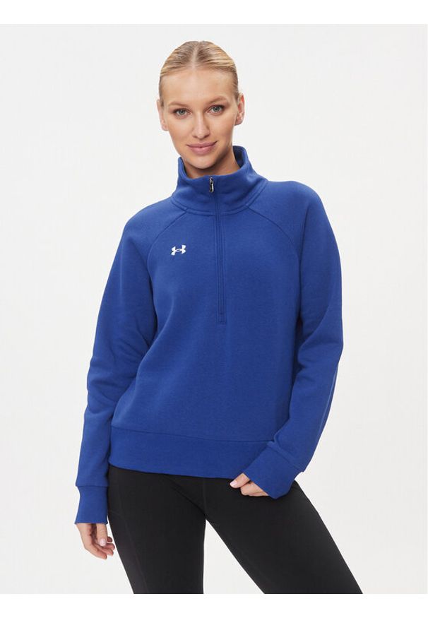 Under Armour Bluza Ua Rival Fleece Hz 1379492 Niebieski Loose Fit. Kolor: niebieski. Materiał: bawełna