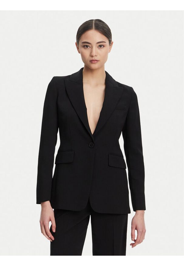 Marella Marynarka Kelly 2523046043 Czarny Regular Fit. Kolor: czarny. Materiał: syntetyk