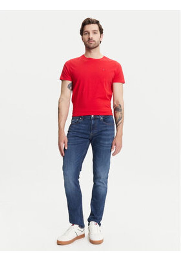 Tommy Jeans Jeansy Scanton DM0DM21890 Granatowy Slim Fit. Kolor: niebieski