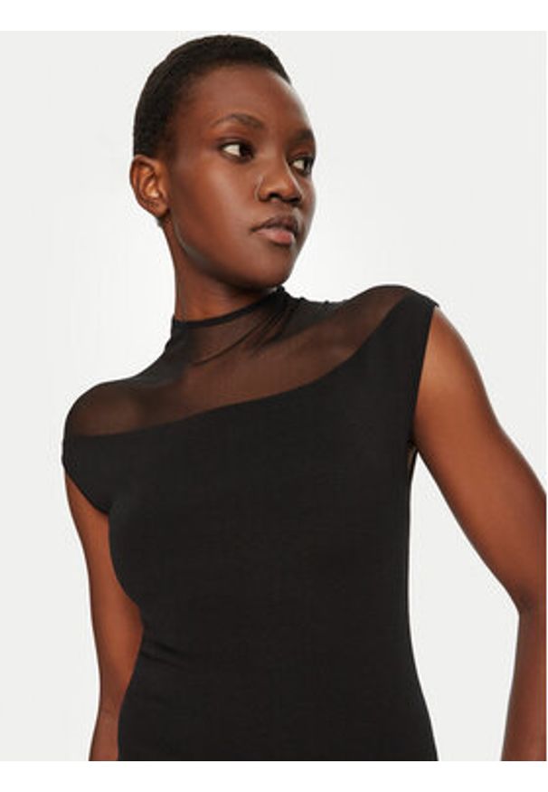 Calvin Klein Sukienka codzienna K20K207919 Czarny Regular Fit. Okazja: na co dzień. Kolor: czarny. Materiał: syntetyk, wiskoza. Typ sukienki: proste. Styl: casual