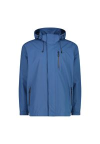 Kurtka trekkingowa z zamkiem błyskawicznym z wentylacją CMP. Typ kołnierza: kaptur. Kolor: niebieski. Sport: turystyka piesza #1