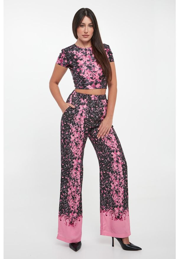 Versace Jeans Couture - T-shirt damski ze wzorem węża VERSACE JEANS COUTURE