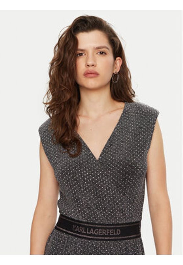 Karl Lagerfeld - KARL LAGERFELD Kombinezon A1W13029 Szary Regular Fit. Kolor: szary. Materiał: syntetyk