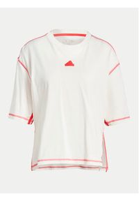 Adidas - adidas T-Shirt Dance IS0874 Biały Loose Fit. Kolor: biały. Materiał: bawełna #4