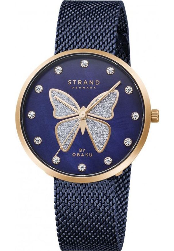 Zegarek Strand Zegarek damski Strand S700LXVLML-DB CYRKONIE niebieski. Kolor: niebieski