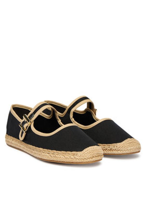 TOMMY HILFIGER - Tommy Hilfiger Espadryle Buckle Maryjane Espadrille FW0FW09239 Czarny. Kolor: czarny. Materiał: materiał
