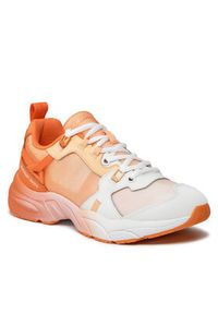 Calvin Klein Jeans Sneakersy Retro Tennis Low Lace Mix Ml Sat YW0YW01307 Pomarańczowy. Kolor: pomarańczowy. Materiał: materiał, mesh #5