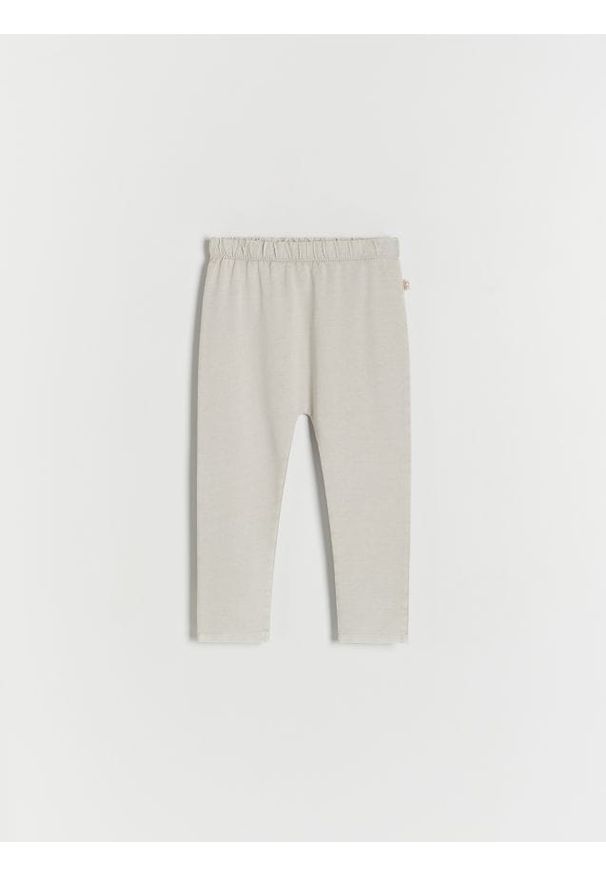 Reserved - Legginsy z efektem sprania - jasnoszary. Kolor: szary. Materiał: bawełna, dzianina