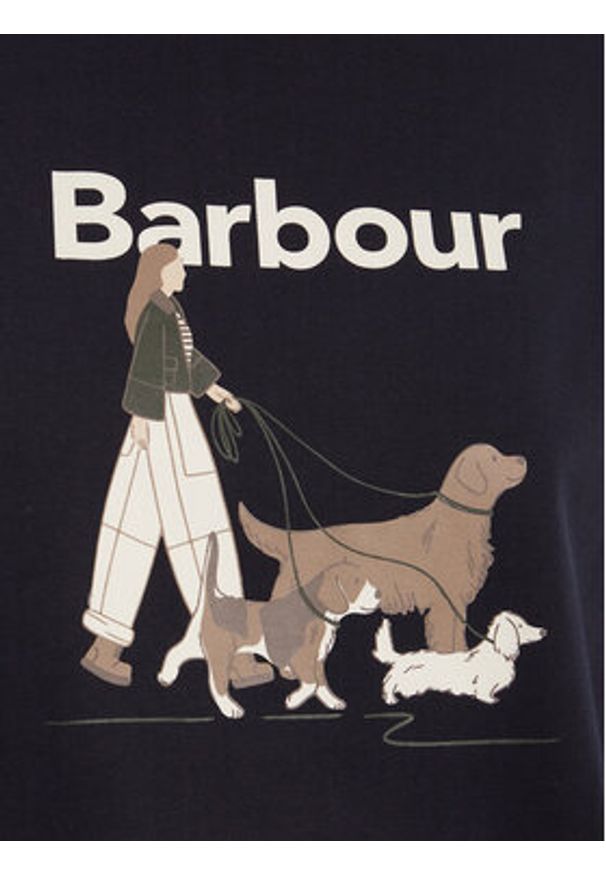 Barbour Bluzka Woodhouse LTS0686NY73 Granatowy Regular Fit. Kolor: niebieski. Materiał: bawełna