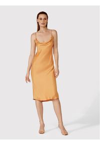 Simple Sukienka codzienna SUD020 Brązowy Regular Fit. Okazja: na co dzień. Kolor: brązowy. Materiał: wiskoza. Typ sukienki: proste. Styl: casual #1