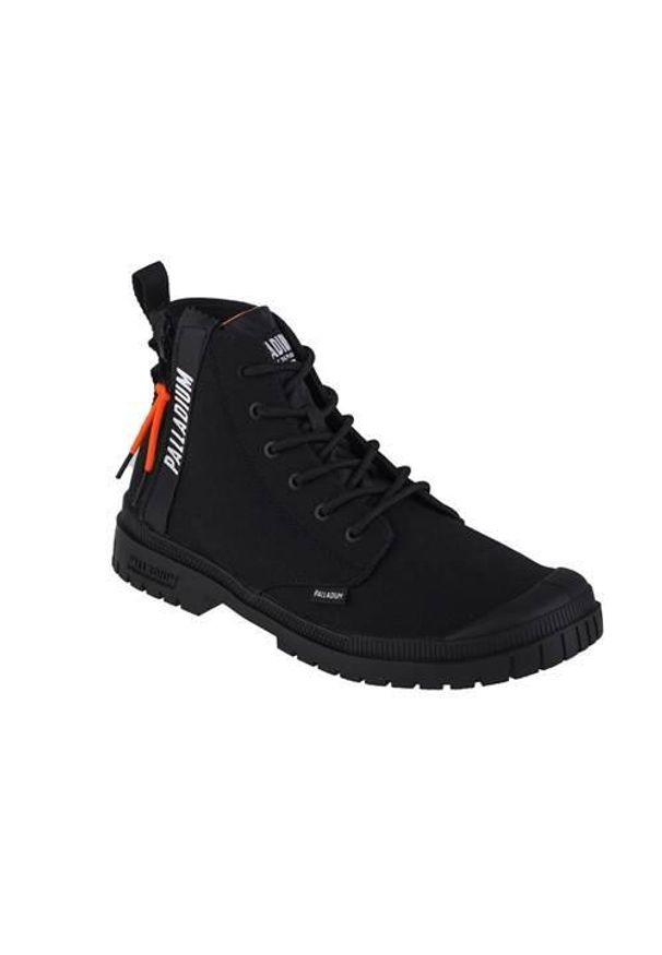 Buty do chodzenia unisex Palladium Sp20 Unzipped. Wysokość cholewki: za kostkę. Zapięcie: sznurówki. Kolor: czarny. Materiał: guma, syntetyk, tkanina, materiał. Szerokość cholewki: normalna. Sport: turystyka piesza
