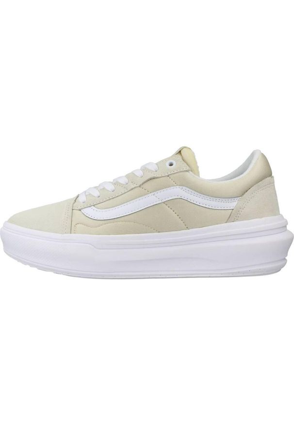 Buty do chodzenia damskie Vans Old Skool Overt Comfycush. Kolor: beżowy. Materiał: tkanina, skóra. Model: Vans Old Skool. Sport: turystyka piesza
