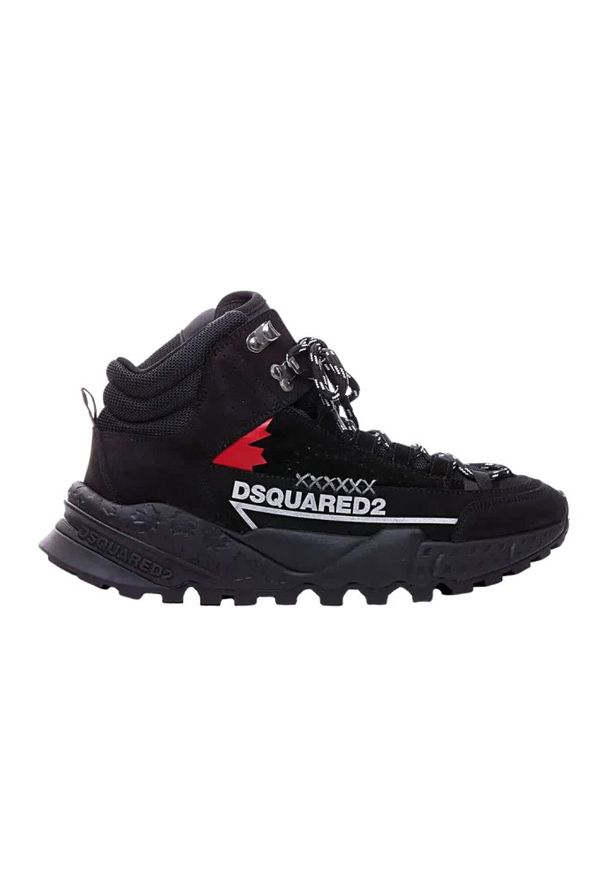 DSQUARED2 Czarne buty Free. Wysokość cholewki: za kostkę. Kolor: czarny