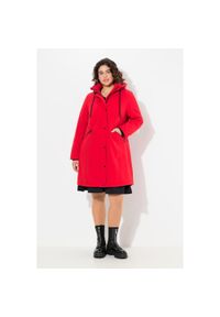 ULLA POPKEN - Damskie HYPRAR kurtka funkcyjna wodoodporna stójka kaptur. Typ kołnierza: kołnierzyk stójkowy. Kolekcja: plus size. Kolor: czerwony. Materiał: materiał, poliester, elastan. Sport: turystyka piesza #1