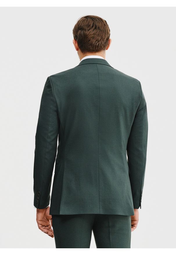 Pako Lorente - PAKO LORENTE - Zielona marynarka garniturowa. Kolor: zielony. Materiał: wiskoza, elastan, poliester. Wzór: gładki. Styl: młodzieżowy