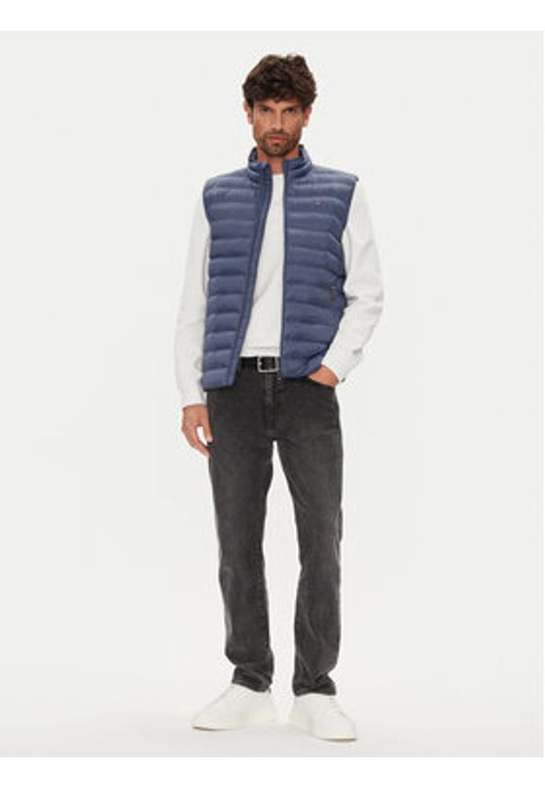 TOMMY HILFIGER - Tommy Hilfiger Kamizelka MW0MW37677 Niebieski Regular Fit. Kolor: niebieski. Materiał: syntetyk