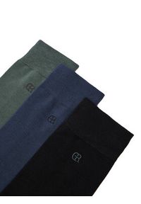 Gino Rossi Zestaw 3 par wysokich skarpet męskich CEO_AS_GR_01_W_AW25 (3-pack). Granatowy. Kolor: niebieski. Materiał: materiał, bawełna #3