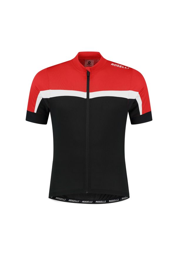 ROGELLI - Letnia koszulka rowerowa męska Rogelli COURSE. Kolor: biały, wielokolorowy, czarny, czerwony. Sezon: lato